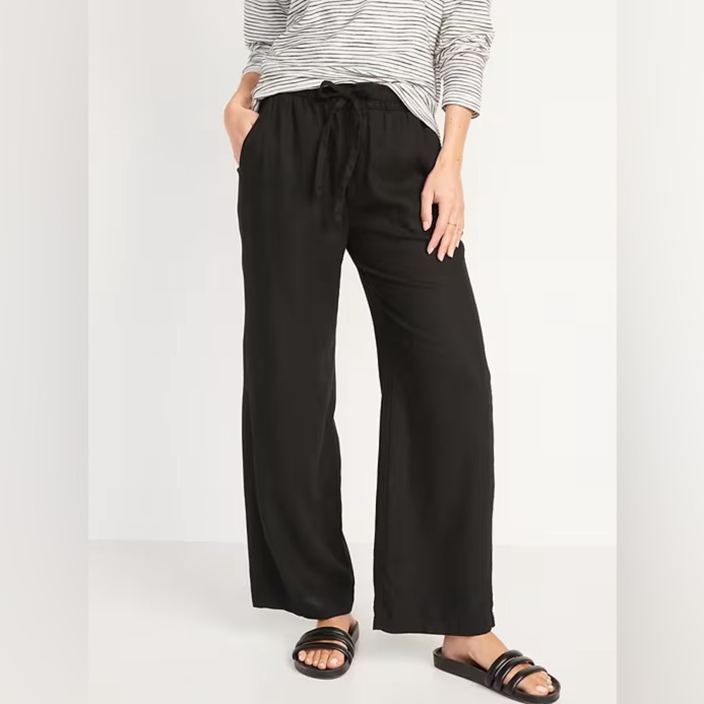 Old Navy High-Waisted Wide-Leg Linen-Blend Pants
